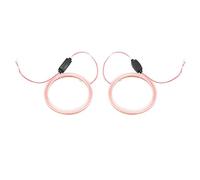 sourcing map 2pcs 90mm Red COB LED Ring Light Driving Headlamp for Car