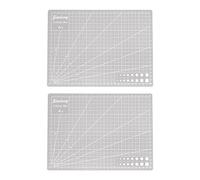 sourcing map 2pcs A4 Self-Healing Cutting Mat 12"x9" Double-Sided Craft Cutting Board for DIY Art Work Sewing Cutting, Grey