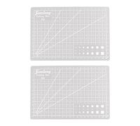 sourcing map 2pcs A5 Self-Healing Cutting Mat 9"x6" Craft Cutting Board for DIY Art Work Sewing Cutting, Grey