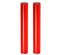 sourcing map 2pcs Acrylic Clay Roller 7.28 Inch x 1 Inch Solid Non-Stick Plastic Round Tube Roller Polymer Clay Rod Fondant Rolling Pin for Shaping, Sculpting, Modeling DIY Crafts, Red