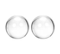 sourcing map 2pcs Acrylic Clear Contact Juggling Ball 2 Inch - 50mm with Ball Bag