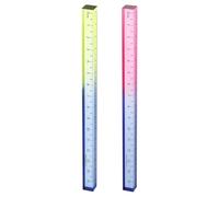 sourcing map 2pcs Acrylic Clear Straight Rulers 15/15cm Metric Transparent Gradient Three-Dimensional Plastic Ruler Square Cube Measuring Tool for Office, Blue Pink/Blue Yellow