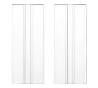 sourcing map 2Pcs Acrylic Flexible Hinges, 100x39mm Invisible Living Hinge, 360° Transparent Continuous Piano Low Profile Flex Hinge for DIY Furniture, Display Stand, Cabinets
