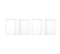 sourcing map 2Pcs Acrylic Flexible Hinges, 25x39mm Invisible Living Hinge, 360° Transparent Continuous Piano Low Profile Flex Hinge for DIY Furniture, Display Stand, Cabinets