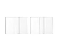 sourcing map 2Pcs Acrylic Flexible Hinges, 30x39mm Invisible Living Hinge, 360° Transparent Continuous Piano Low Profile Flex Hinge for DIY Furniture, Display Stand, Cabinets
