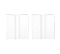 sourcing map 2Pcs Acrylic Flexible Hinges, 45x39mm Invisible Living Hinge, 360° Transparent Continuous Piano Low Profile Flex Hinge for DIY Furniture, Display Stand, Cabinets