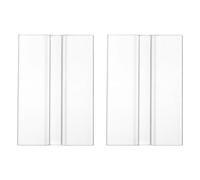 sourcing map 2Pcs Acrylic Flexible Hinges, 60x39mm Invisible Living Hinge, 360° Transparent Continuous Piano Low Profile Flex Hinge for DIY Furniture, Display Stand, Cabinets