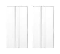 sourcing map 2Pcs Acrylic Flexible Hinges, 80x39mm Invisible Living Hinge, 360° Transparent Continuous Piano Low Profile Flex Hinge for DIY Furniture, Display Stand, Cabinets