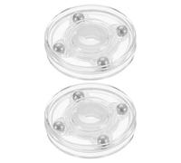 sourcing map 2Pcs Acrylic Lazy Susan Turntable, 2 Inch Clear Turntable Organizer Ball Bearing 360 Degree Rotating Tray for Spice Rack Table Cake Kitchen Pantry Decorating Bathrooms