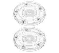 sourcing map 2Pcs Acrylic Lazy Susan Turntable, 3 Inch Clear Turntable Organizer Ball Bearing 360 Degree Rotating Tray for Spice Rack Table Cake Kitchen Pantry Decorating Bathrooms