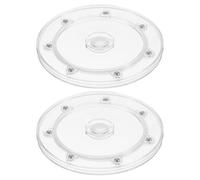 sourcing map 2Pcs Acrylic Lazy Susan Turntable, 6 Inch Clear Turntable Organizer Ball Bearing 360 Degree Rotating Tray for Spice Rack Table Cake Kitchen Pantry Decorating Bathrooms