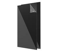 sourcing map 2Pcs Acrylic Sheets 12x8 Inch Acrylic Panel 1/8 Inch-3mm Plastic Board for Picture Frames Sign Holders DIY Display Projects Craft, Clear Black