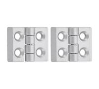sourcing map 2Pcs Adjustable 180 Degree Hinges, 30mmx38mm Zinc Alloy Locking Leaf Table Hinges, Bifold Door Drop Leaf Hinge for Wooden Box Dining and Table Cabinets, Silver