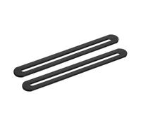 sourcing map 2Pcs Adjustable Flat Mending Plate Support with Slot, 6.1 x 0.75 Inch Stainless Steel Slotted Straight Brace Brackets for Wooden Furniture, Black