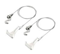 sourcing map 2Pcs Adjustable Picture Hanging Wire Kit 1m x 1.5mm Hanging Rope with S Hooks