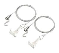 sourcing map 2Pcs Adjustable Picture Hanging Wire Kit 2.5m x 1.5mm Hanging Rope with S Hooks
