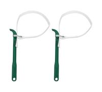 sourcing map 2Pcs Adjustable Strap Wrench 12 Inch Handle Belt Strap Wrench Oil Filter Spanner for Replacing Water Oil Filter PVC Pipe Joints, Green White