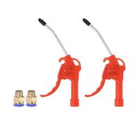 sourcing map 2pcs Air Blow Gun Stainless Steel High Pressure Dust Blower Gun with 10mm Quick Connector 145mm Handle for Cleaning Car Computer Dust, Red