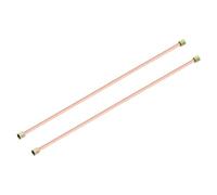 sourcing map 2Pcs Air Compressor Exhaust Tube, 3/8" Thread Dia 16" Length Hex Nut Aluminum Tube Air Tube Compressor Hardware Accessories Replacement Parts(Flared Mouth)