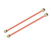 Sourcing Map 2Pcs Air Compressor Exhaust Tube with 3/8" Thread Diameter, 8" Length Hex Nut Aluminum Replacement Parts (Punch & Flared Mouth)