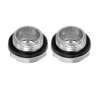 sourcing map 2pcs Air Compressor Oil Sight Glass 20 x 1.5mm Male Thread Liquid Level Gauge Aluminum Alloy Hex Head Oil Indicator Window with O-Ring for Air Compressor Gearbox Tanks, Silver