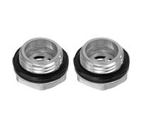 sourcing map 2pcs Air Compressor Oil Sight Glass G1/2" Male Thread Liquid Level Gauge Aluminum Alloy Hex Head Oil Indicator Window with O-Ring for Air Compressor Gearbox Tanks, Silver
