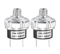 sourcing map 2pcs Air Pressure Switch 6-8BAR Tank Mount Type 1/8" NPT Thread 12V-48V DC Air Compressor Replacement Pressure Switch for Compressor Train Horn Tank