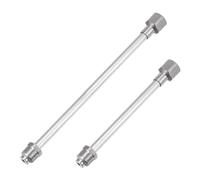 sourcing map 2pcs Airless Paint Sprayer Extension Rods with Red Guard, 8 Inch 12 Inch, 2 Sizes Paint Sprayer Extension Pole for Airless Sprayers