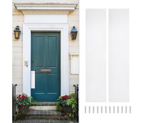 Sourcing Map 2pcs Aluminum Door Push Plate, 4 x 16 Inches, White, Modern Style, Easy Install, Enhanced Security