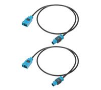 sourcing map 2Pcs Antenna Extension Cable, 1.6ft/0.5m Longer Fakra-Z Male to Fakra-Z Female RF Coax Cable for Car Stereo Head Unit GPS Navigation FM AM Radio RG174