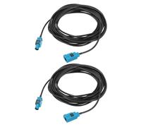sourcing map 2Pcs Antenna Extension Cable, 16.4ft/5m Longer Fakra-Z Male to Fakra-Z Female RF Coax Cable for Car Stereo Head Unit GPS Navigation FM AM Radio RG174