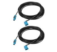 sourcing map 2Pcs Antenna Extension Cable 16.4ft/5m RF Coax Cable RG174 | Longer Fakra-Z Male to Right Angle Fakra-Z Female,for Car Stereo Head Unit GPS Navigation FM AM Radio