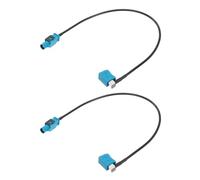 sourcing map 2Pcs Antenna Extension Cable 1ft/0.3meter RF Coax Cable RG174 | Longer Fakra-Z Male to Right Angle Fakra-Z Female,for Car Stereo Head Unit GPS Navigation FM AM Radio