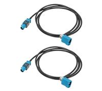 sourcing map 2Pcs Antenna Extension Cable 3.3ft/1m RF Coax Cable RG174 | Longer Fakra-Z Male to Right Angle Fakra-Z Female,for Car Stereo Head Unit GPS Navigation FM AM Radio