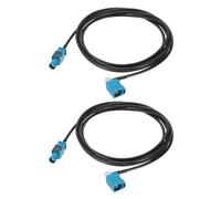 sourcing map 2Pcs Antenna Extension Cable 6.6ft/2m RF Coax Cable RG174 | Longer Fakra-Z Male to Right Angle Fakra-Z Female,for Car Stereo Head Unit GPS Navigation FM AM Radio