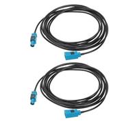 sourcing map 2Pcs Antenna Extension Cable, 9.8ft/3meter Longer Fakra-Z Male to Fakra-Z Female RF Coax Cable for Car Stereo Head Unit GPS Navigation FM AM Radio RG174
