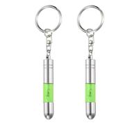sourcing map 2pcs Anti-Static Keychain Car Static Human Body ESD Tool Electricity Discharge Remover Keychains for Car Door House, Green