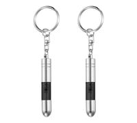 sourcing map 2pcs Anti-Static Keychain Car Static Human Body ESD Tool Electricity Discharge Remover Keychains for Car Door House, Black