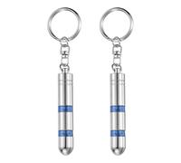 sourcing map 2pcs Anti-Static Keychain Magnetic Head Car Static Human Body ESD Tool Electricity Discharge Remover Keychains for Car Door House, Blue