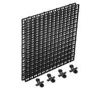 sourcing map 2Pcs Aquarium Fish Tank Divider, 12x12 Inch Plastic Egg Crate Light Diffuser Grid Filter Bottom Partition Separator with Sucker Clips and Suction Cups for Aquarium, Black