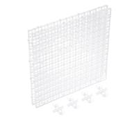 sourcing map 2Pcs Aquarium Fish Tank Divider, 12x12 Inch Plastic Egg Crate Light Diffuser Grid Filter Bottom Partition Separator with Sucker Clips and Suction Cups for Aquarium, Clear