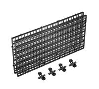 sourcing map 2Pcs Aquarium Fish Tank Divider, 12x6 Inch Plastic Egg Crate Light Diffuser Grid Filter Bottom Partition Separator with Sucker Clips and Suction Cups for Aquarium, Black