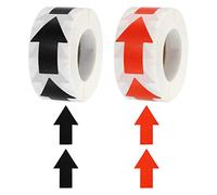 sourcing map 2Pcs Arrow Sticker Labels 500 Count/Roll 1.3x2 Inch Red Black Adhesive Arrow Shape Signs for Scrapbooking DIY Craft Organizing Inventory
