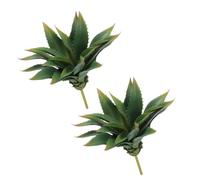 sourcing map 2Pcs Artificial Succulent Plants Fake Aloe Plant, 10 Inch Large Faux Succulents Unpotted Real Touch for DIY Home Wedding Garden Office Outdoor Floral Decoration, Green