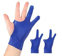 sourcing map 2pcs Artist Drawing Glove, Breathable Graphics Painting Glove with Two Fingers for Right Left Graphic Digital Tablet Paper Sketching (Size L), Blue