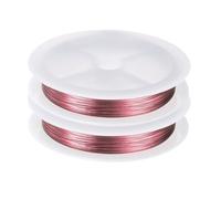 sourcing map 2pcs Artistic Wire 82ft Length 28 Gauge Stainless Steel Craft Jewelry Wrapping Wire Tarnish Resistant Beading for Jewelry Making Supplies Crafting, Pink