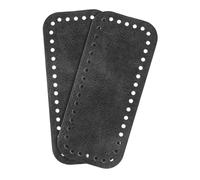sourcing map 2PCS Bag Bottom for Crochet, Leather Bag Bases Knitting with Holes, Rectangle Knitting Crochet Cushion Base for DIY Crossbody Handbag Purse Making, Black