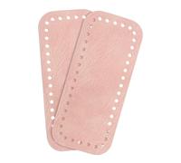 sourcing map 2PCS Bag Bottom for Crochet, Leather Bag Bases Knitting with Holes, Rectangle Knitting Crochet Cushion Base for DIY Crossbody Handbag Purse Making, Pink
