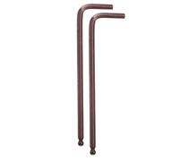 sourcing map 2pcs Ball End Hex Key Wrench 3/16" SAE S2 Steel Long Arm L-Shape Hexagon Wrenches Repairing Tool for Home Bike Motorcycle Repair, Red Brown