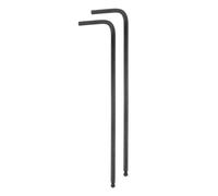 sourcing map 2pcs Ball End Hex Key Wrench 3/32" L-Shape Long Arm Hexagon SAE Wrenches Chrome Vanadium Steel Repairing Tool for Home Repair Black